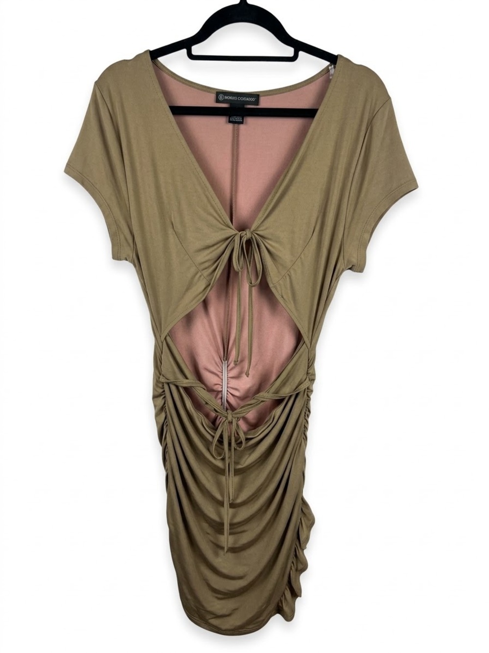 Fashion to Figure tan Tie-Front Tank, size 0 (approximately size 12-14)